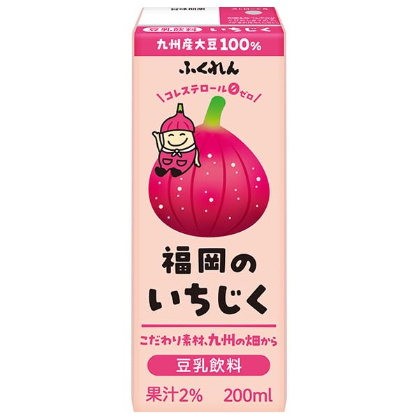 Amazon.co.jp: ふくれん 豆乳飲料 福岡のいちじく 200ml紙パック×24本