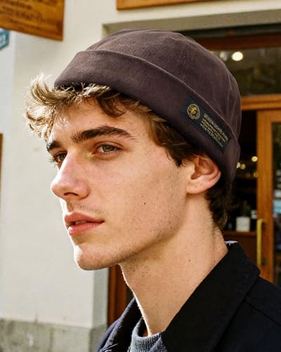 Image of CLAPE Watch Cap Work Beanie Corduroy Docker Leon Brimless Hat Rolled Cuff Harbour Hat
