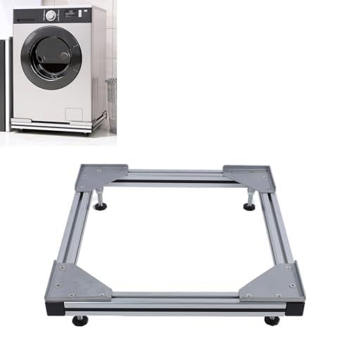 Base réglable anti-vibration pour support de machine à laver et sèche-linge alu