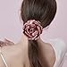 Merdia 4.3 Inches Dusty Pink Large Rose Flower Brooches for Women Dress | Elevate Outfits with Designer Pins and Brooches | Fabric Flower Brooch Pin, Lapel Pins & Rose Hair Clips for Women