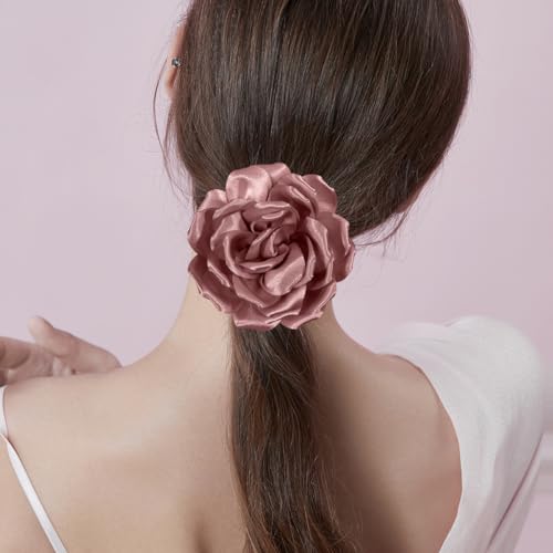 Image of 4.3 inch Red Rose Hair Clip Large Flower Brooches for Women | Charming Flowers Pins for Clothes | Turn Heads with Stylish Rose Hair Clip Flower Brooch Pin for Clothes & Clips for Woman