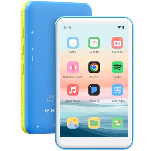 Image of 128GB MP3 Player with Bluetooth and WiFi, 4.0 Inch Touchscreen MP4 Players, Android 13 MP3 Player with Spotify, Deezer, Audible, App Store, Browser, HiFi Music Player with Speaker, up to 1TB