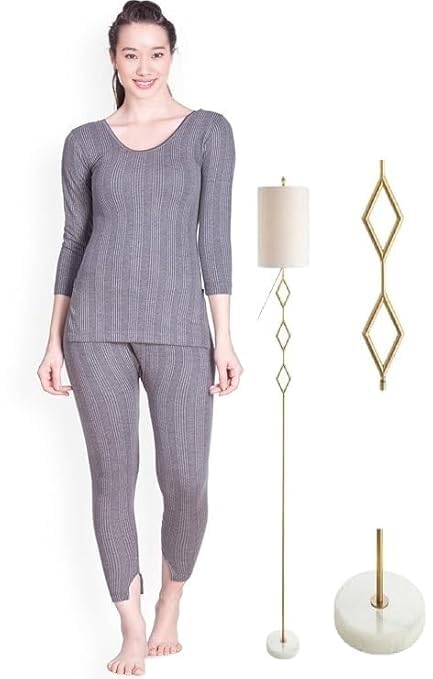 Women's Super Combed Cotton Rich Three Quarter Sleeve Thermal Tailored Fit Top with Stay.-image-30