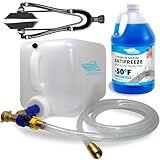 Seaworks Boat Winterizer Gravity Motor Cleaning Kit with Antifreeze – Deluxe System with Antifreeze Tank, Flusher, Hoses & 1 Gallon -50°F Marine Antifreeze for Inboard & Outboard Boat Engines