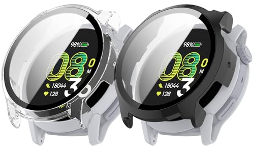 �y2���Z�b�g�zFor COROS �i�J���X�j PACE 4 �P�[�X �t�B����+PC�t���[�� ��̌^�yZENGZOUZ�z�����ȒP �ϏՌ� �����ߗ� �w��h�~ ���h�~ COROS �i�J���X�j PACE 4 �J�o�[�i�u���b�N+�N���A)