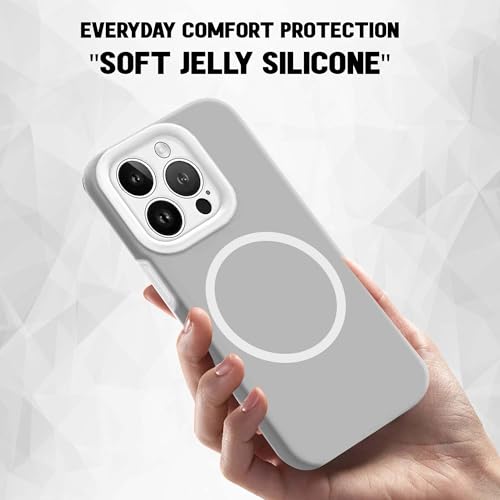 Image of Kratos Soft Silicone Case Cover Compatible with iPhone 14 Pro - Everyday Comfort Protection, Wireless Magnetic Charging Case with Raised Edge Camera & Screen Protection, Shock-Resistant Design