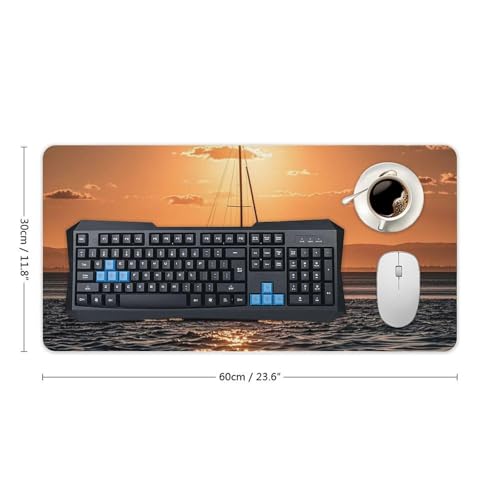 Protector Sunset Seascape Sailboat para escritorio grande miniatura 2