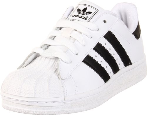Adidas Superstar II C White Black Leather Kids Trainers Size 13 UK