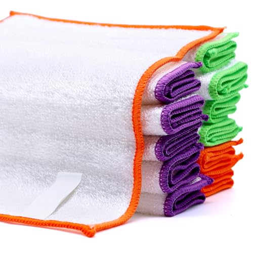 Piuluvor® 12 Stück Bambus Tücher, Doppellagige Bambus...