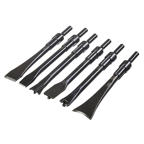 Image of Mayhew Tools 32200 Pneumatic Tool Set, 6-Piece Non-Turning, Black Oxide Finish