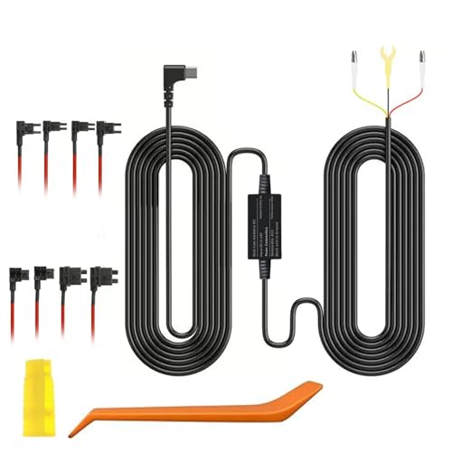 Car Camera Acc Multi-Size Hardwire Kit for Dash Camera, USB C Power Port, Low Voltage Protection, 24 Hour Parking Monitor
