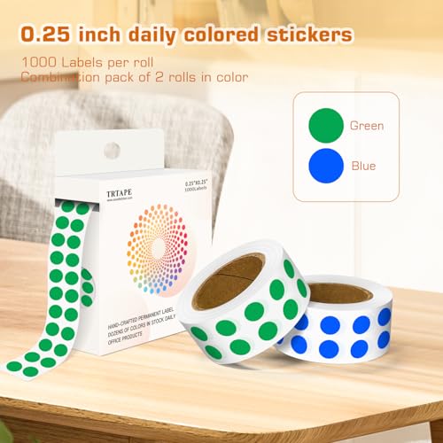 Autocollants de code couleur de 0,6 cm et petits points adhésifs de tri