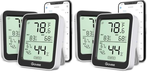 Image of Govee Indoor Hygrometer Thermometer 2Pack H5075 with Bluetooth App Control (Pack of 2)