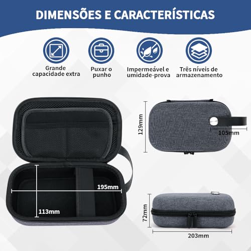 Pacote de Armazenamento de Produtos Eletrônicos, Organizador de Viagem para Eletrônicos, Armazenamen