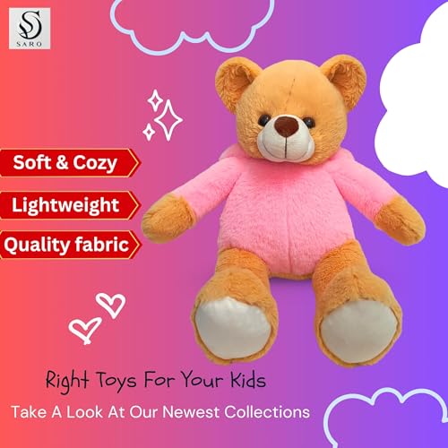 Image of SARO Soft Teddy Bear with Converitible Head Design|Colour Soft Toy for Girls Boys Kids Baby | Best Gift for Valentines, Birthday, Anniversary (Brown Pink 57Cm Hight)