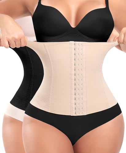 Image of Werena Waist Trainer for Women Corset Shapewear Tummy Control Slimming Body Shaper Girdle Waist Cincher Belly Band