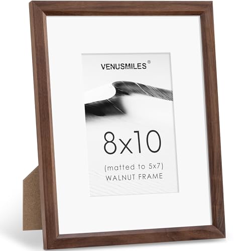 Venusmiles 8x10 walnut frame with mat