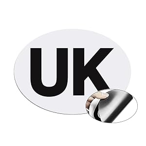 UK Magnetic Car Sticker A+++ for European Roads,driving and travel abroad. Oval stickers for car, van. Strong, Durable, Weather Resistant, Long Lasting,UK PLATES, signs use in the EU, Europe countries