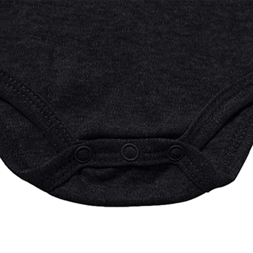 Amropi Baby Boys Summer Bodysuit 3-Pack Short Sleeve Onesies Rompers Cotton Outfits 12-18 Months,Black/Pink/Yellow thumb #1
