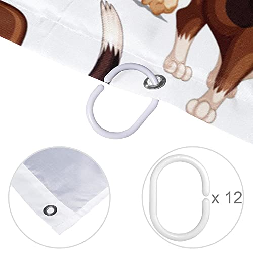 Rideau de douche Beagle sans couture avec impression haute définition