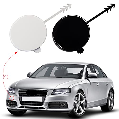 Front Bumper Tow Hook Cover Towing Eye Cap Fit for Audi A4 B8 2008 2009 2010 2011 2012 8K0807241 8K0807241GRU (Unpainted, Right Passenger Side) Xinpinsai