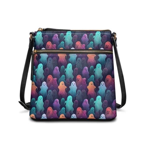 Image of Leather Purses for Women, Leather Hobo Bags for Women Travel Sling Purse Triple Zippered Pockets Shoulder Bag