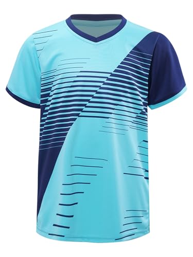 Kids Boys Soccer Jersey Sports Shirt Short Sleeve T-Shirt Quick Dry Breathable Athletic Tops for Sport Training