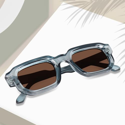 Image of Peter Jones Transparent Unisex Broad Frame Square UV /UB Protected Sunglasses (3887TBL)