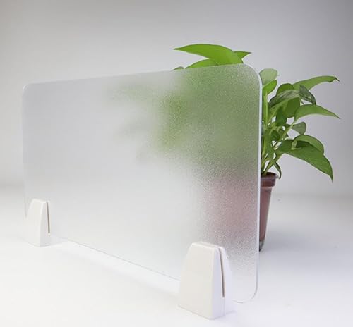 Luminexia Séparateur De Bureau,Acrylique Séparateur De Panneau De Bureau,Séparateur De Bureau Pare-Éclaboussures Panneau,Texture Mate Transparente,avec Clips d'écran,séparateur de Bureau