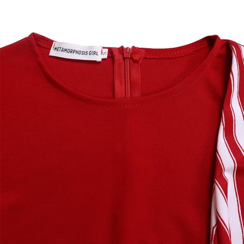 Women Oversized Crew-neck Dress Contrast Stripe Long Sleeve Hip Wrapped High Waisted Pencil Skirt Elegant Slim Dress4