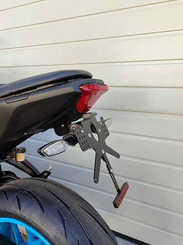 kurzer Kennzeichenhalter kompatibel mit Yamaha MT07 ab 2025 Kennzeichenträger GroFaTec REVO Slim Tail Tidy Heckumbau Yamaha OEM Blinker mt-07 GroFaTec