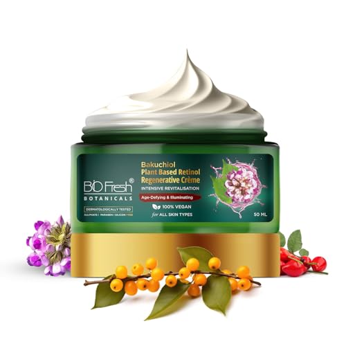 Image of Biofresh Botanicals Bakuchiol Plant-Based Retinol Re-Generative Vegan Cream with Boost Collagen Prevent Fine Lines & Wrinkles and Deeply Hydrate Moisturizing Cream