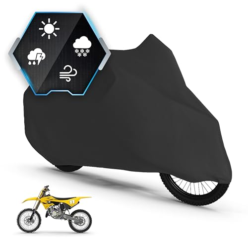 WALSER Bâche Moto All Weather Basic XL, bâche Moto 100% étanche Outdoor, bâche Moto Protection Toute l'année, bâche Moto, bâche Moto Accessoires Noir...