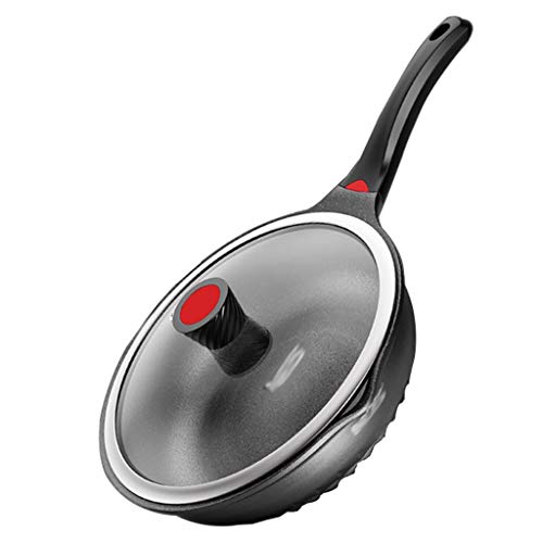 LZL Sartén Pan Antiadherente Filete sartén Antiadherente sartenes sin Recubrimiento Wok Tortilla sartén con Tapa de inducción Compatible 10/11 Pulgadas Sartén Antiadherente (tamaño : 28cm)