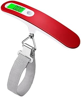 Mycket Luggage Scale Portable Digital Weight Scale Electronic Suitcase Scale Hanging Scales Luggage Weighing Scale 110 Lb/ 50Kg with Backlit with Tare Function Lightweigh for Travel (Red)