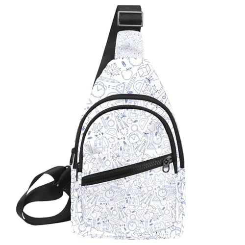 Mochila de hombro cruzada y bolso de pecho unisex con diseño multicolor 4