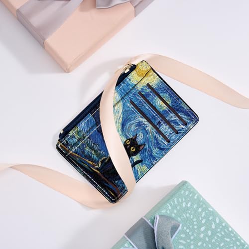Image of Tipmile Womens Credit Card Holder Wallet, Small Slim RFID Blocking Sleeve | Mini Tiny Cute ID Case, Minimalist Zipper Pocket Wallet, Thin Coin Purse, Mothers Gift
