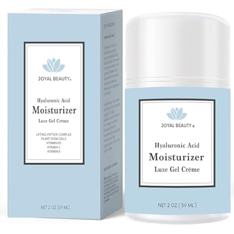 JOYAL BEAUTY Hyaluronic Acid Moisturizer Gel Cream. All-In-One Anti-Aging Face Eye Cream Infused with Peptides, Vitamins B C E Tightens and lifts sagging skin on face, eyes, and neck. Cover