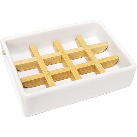 Bamboo and Ceramic Soap Dish by Lofekea Cover