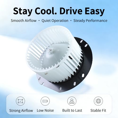 Image of HVAC Blower Motor with Fan - Compatible with E-150 E-250 E-350 E-450 E-550 Econoline 1997-2014 - AC Heater Fan Assembly - Part Number 700022 AC2Z19834A