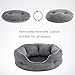 PJDDP Cat Beds for Indoor Cats, Dog Sofa Bed for Small Dogs Round Dog Bed Cushion Washable Pet Bed for Puppy and Kitten with Slip-Resistant Bottom Pet Sofa for Small Dogs,Blue,L