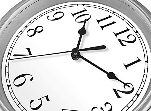 Foxtop Silver Wall Clock Non-Ticking 9 Inch Wall Clock Silent Battery Operated Round Quartz Small Clock For Kitchen Bedroom Bathroom Home Office #TOP3