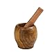 MMSSY mortaio con pestello in legno, Set per Macinare Spezie, Aglio in Legno Macina per Spezie Uso Domestico per Aglio, Pepe, Zenzero, Arachidi, Noci e Spezie Varie 10cm