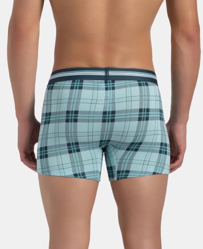 Image of Jockey UI21 Men's Super Combed Cotton Elastane Stretch Printed Trunk with Ultrasoft Waistband (Pack of 2 Colors & Prints May Vary)