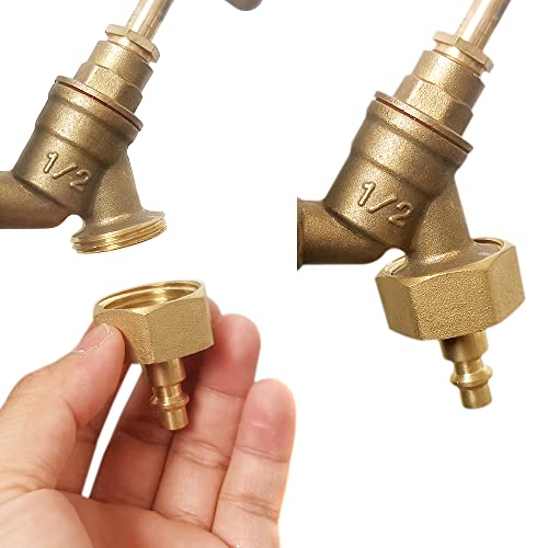 Image of SIGURANTA RV vent plug prevent freezing in winter helps drain water from water pipes, suitable for camping RVs, boats, garden hoses, water pipe Blow Out Plug brass quick connector (female)