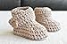 A pair of 100% Cotton Baby Booties, Handmade, Crochet Crib shoes, Newborn size - 0-3month (Coffee)