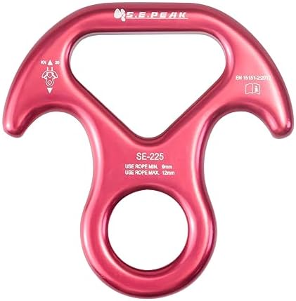 S.E.PEAK Rescue Figure 8 Descender Climbing Gear Downhill Equipment Rigging Plate Rappeling Device for Rock Climbing/Aluminum Alloy