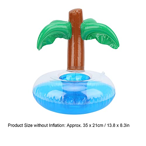 01 Suporte de bebida para piscina, seguro e ecológico, estável e inflável com 12 peças para nadadore