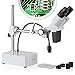 AmScope SE400-Z Professional Binocular Stereo Microscope, WF10x and WF20x Eyepieces, 10X and 20X Magnification, 1X Objective, LED Lighting, Boom-Arm Stand, 110V-120V