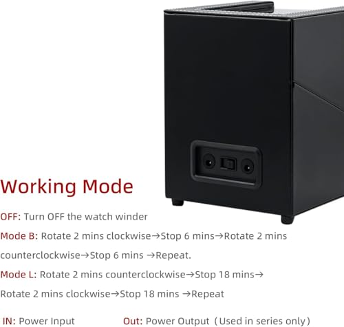 mcbazel watch winder for automatic watches double automatic watch winder box with quiet japan-made motor automatic watch display storage rotation wristwatch box with 2 slots black pu leather